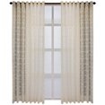thumbnail image 5 of Xiao Hua Cortinas opacas ligeras, 140*245 cm de largo, con perforaciones - 1 pieza, cortinas opacas aislantes de algodón para ventanas, ideales para la decoración del hogar. Color caqui., 5 of 5