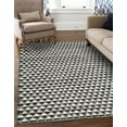 thumbnail image 4 of Unique Loom Chindi Jute Collection Area Rug (7' 1" x 10' Rectangle Black and White), 4 of 9
