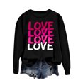 thumbnail image 3 of Jinhomg Womens Trendy Sweatshirts Holiday Funny Cute Letter Print Pullover Tops Fall Winter Casual Comfy Long Sleeve Crewneck Sweatshirt Black L, 3 of 7
