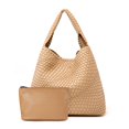 thumbnail image 1 of Bolso de mano MELOLILA grande de piel tejida para mujer con bolso de mano, 1 of 6