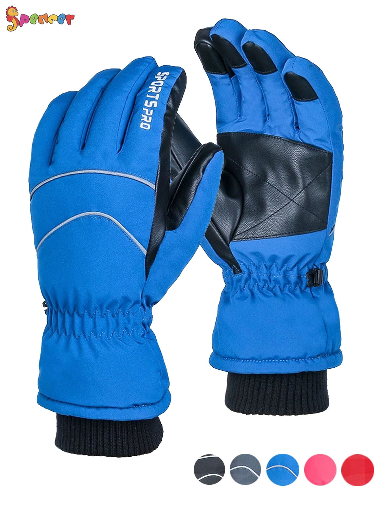 Spencer Ski & Snow Gloves for Men Women, Waterproof Winter Touchscreen