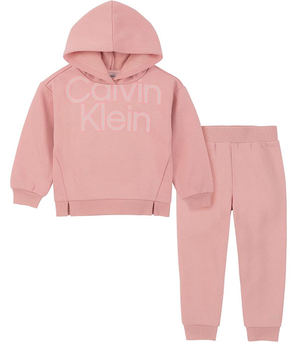 Calvin Klein 4-6X Hoodie Jogger Set (Pink 5) 