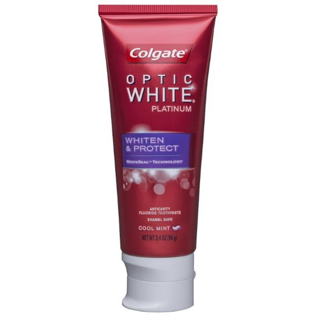 Colgate Optic White PLATINUM Toothpaste Whiten & Protect, 3.4 oz (Pack ...