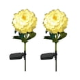 thumbnail image 2 of 2pcs Solar Peony Ground Plug Lamp IP65 Iluminación de jardín a prueba de agua (Jade White) Tmvgtek Para estrenar, 2 of 9