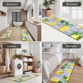 thumbnail image 5 of Yellow Lemon Fruit Tiles Blue Pattern Kitchen Rugs Sets Of 3,Kitchen Runner Rugs Non Skid Washable,Decorative Kitchen Floor Mats for Kitchen,Sink,Laundry,17"x30"+ 17"x47" + 17"x59", 5 of 6