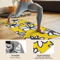 thumbnail image 4 of Yellow Daisy Flower Pattern Hot Yoga Mat Towel Non Slip for Hot Yoga - Quick-Drying Yoga Mat Cover with 4 Corner Pockets with Travel Bag - Hot Yoga Towel Non Slip 74"x26", 4 of 6
