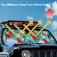 thumbnail image 4 of Uorisanigo Windshield Sunshade for Jeep Wrangler, Hibiscus Plumeria Car Sun Shade Windshield Shade Sun Visor Mat for 1997-2017 Jeep Wrangler Rubicon Sahara TJ JK JKU 2/4 Doors, 4 of 7