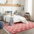 thumbnail image 4 of Hauteloom Watham Living Room, Bedroom Area Rug - Bohemian, Transitional - High Pile - Burgundy, Ivory - 5'3" x 7', 4 of 8