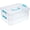 Blue, variant on 2 Layer Stack & Carry Box, Plastic Storage Container Box with Lid Black
