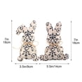 thumbnail image 3 of Decorations Blue and White Porcelain Fabric Rabbit Ornament, Easter Decoration for Holiday Party Table Centerpiece Rkxzt, 3 of 9
