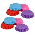 thumbnail image 1 of 8 Pcs Silicone Cake Pans, Non-stick Round Pie Moulds, Round Fluted Flan Baking Molds For Muffin, Qu, 1 of 5