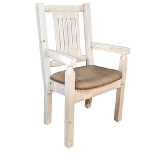 Montana Woodworks MWHCCASCNBUCK Homestead Collection Captains Chair- Buckskin Pattern