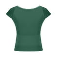 thumbnail image 6 of WREESH Womens Backless Seamless Tee Crewneck Slim Fit Sleeveless Stretchy Basic Summer Top, 6 of 7