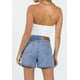 thumbnail image 5 of Pantalones cortos vaqueros Onlypuff de cintura media alta para mujer, color azul, talla M, 5 of 6
