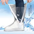 thumbnail image 2 of Cubierta de botas de lluvia de PVC Unsiex Protectores de zapatos impermeables de tubo alto Suministro (L) JShteea Libre de BPA, 2 of 9