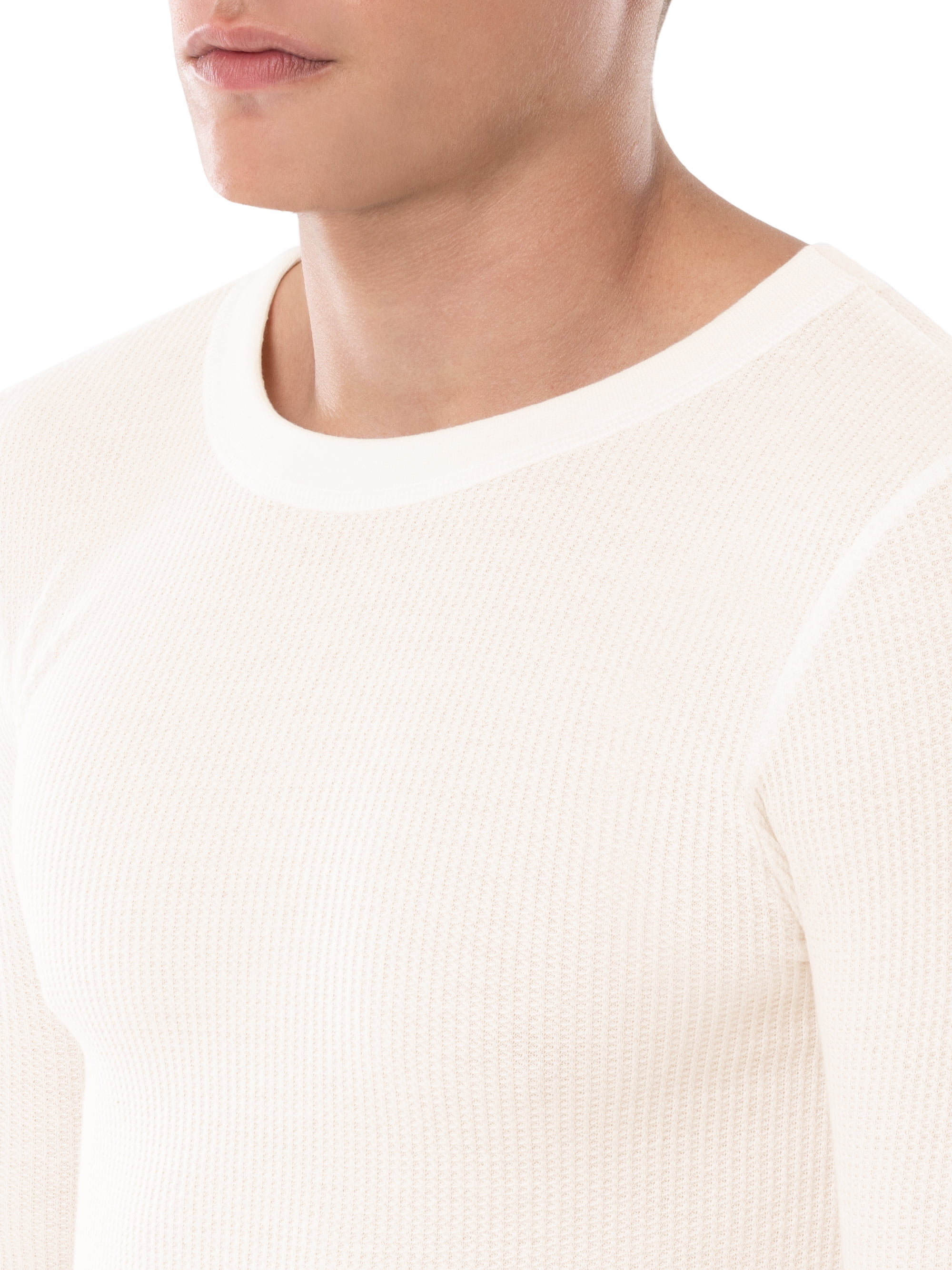 Fruit of the Loom Men's Thermal Waffle Crew Top, 2-Pack, Sizes S-5XL