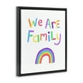 thumbnail image 3 of Stupell Industries We Are Family Rainbow Black Framed Floater Canvas Wall Art design by Carla Daly, 21 x 17, 3 of 9