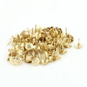 7/16-inch Dia Chrysanthemum Nail Pushpin Upholstery Thumb Tack Gold Tone 100pcs