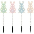 thumbnail image 3 of Northlight Lighted Plaid Easter Bunny Outdoor Pathway Markers - 28.5" - Set of 4, 3 of 10
