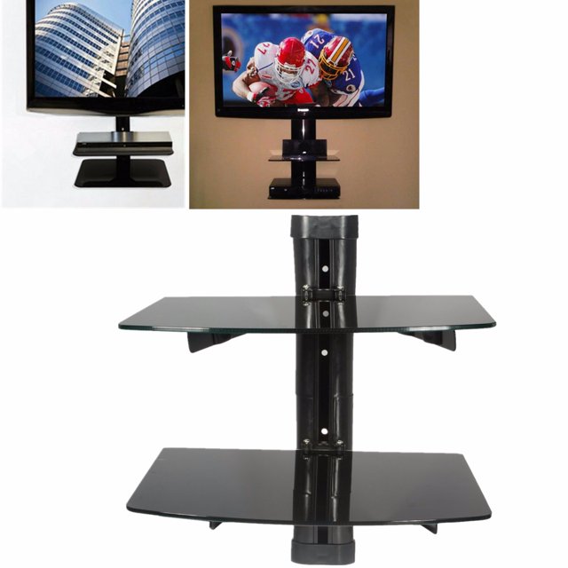 DVD SKY BOX TV AV Xbox Dual Flat Wall Mount Bracket