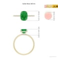 thumbnail image 5 of ANGARA Natural Thin Shank Cushion 1.25 ct Emerald Ring with Diamond Accents in 14K Yellow Gold for Women (Size-8x6mm) | May Birthstone, Anniversary, Jewelry Gift for Women | Natural Emerald Ring, 5 of 10