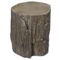thumbnail image 2 of HOMCOM Tree Stump Stool, Decorative Side Table with Round Tabletop, Concrete End Table with Wood Grain Finish, for Indoors and Outdoors, Gray, 2 of 9