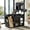 Black, variant on AUU Modular Cat Litter Box Enclosure with Cat Tree, Hidden Litter Box with LED Light, Sisal Scratching Board, Storage Space, Condo and Platform, All-in-One Cat Tower