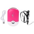 thumbnail image 1 of GAXIRE Mini ventilador USB para el aire acondicionado, secador rápido de extensiones de pestañas (rosa rojo), 1 of 6
