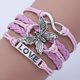 thumbnail image 4 of Handmade Leather Bracelet with Love and Butterfly Design - Perfect Gift for Men and Women, 4 of 5