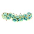 thumbnail image 4 of 60x Flores De Ciruelo Flores De Artificial Para Nupcial Ramillete De cabellero Pinza De cabellero Decoración De Bricolaje Azul Macarena Flor artificial, 4 of 8