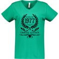 thumbnail image 3 of Inktastic Born in 1977 Limited Edition Women's V-Neck T-Shirt, 3 of 5