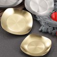 thumbnail image 3 of YAOMOBB Garbage Plate 304 Stainless Steel Spit Bone Dish Mirror Polished Square Utensil Kitchenware, 3 of 7