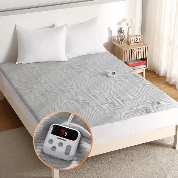 Twin Size Heated Mattress Pad - Soft, Breathable with 10 Heat Settings, 10-Hour Auto Shut-Off, Deep Pocket Heating Bed Warmer, Overheat Protection