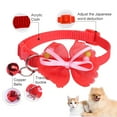 thumbnail image 4 of Reheyre Solid Color Exquisite Pet Collar with Bows and Bell - Dress-Up Collar for Festivals (Puppies and Kittens), 4 of 8