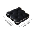 thumbnail image 3 of Cojín Grueso con Estampado Floral para Asiento - Cojín para el Hogar Almohadón para Sofá, Negro MNFD, 3 of 6