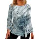 thumbnail image 1 of Gibobby Playera Térmica Ligera Mujer Otoño/Invierno Cuello Redondo Estampado Manga Larga Suelta（Blanco， XL), 1 of 4