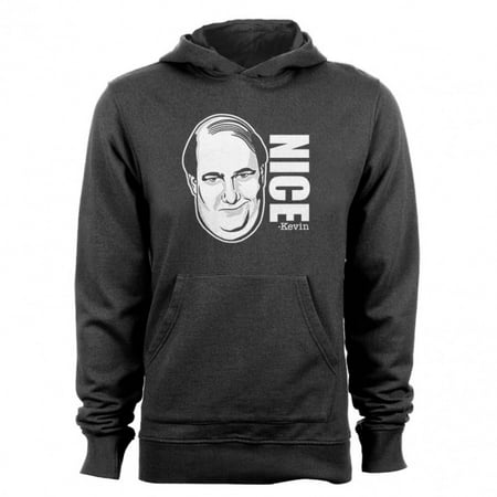 GEEK TEEZ Kevin Nice Original Artwork Inspired by The Office Men's Hoodie Charcoal XX-Large