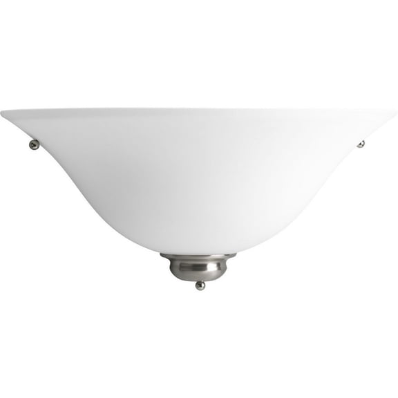 Progress Lighting, Flared Cone Collection, 1-Light Wall Sconce, Brushed Nickel, Etched Glass, Material: Steel