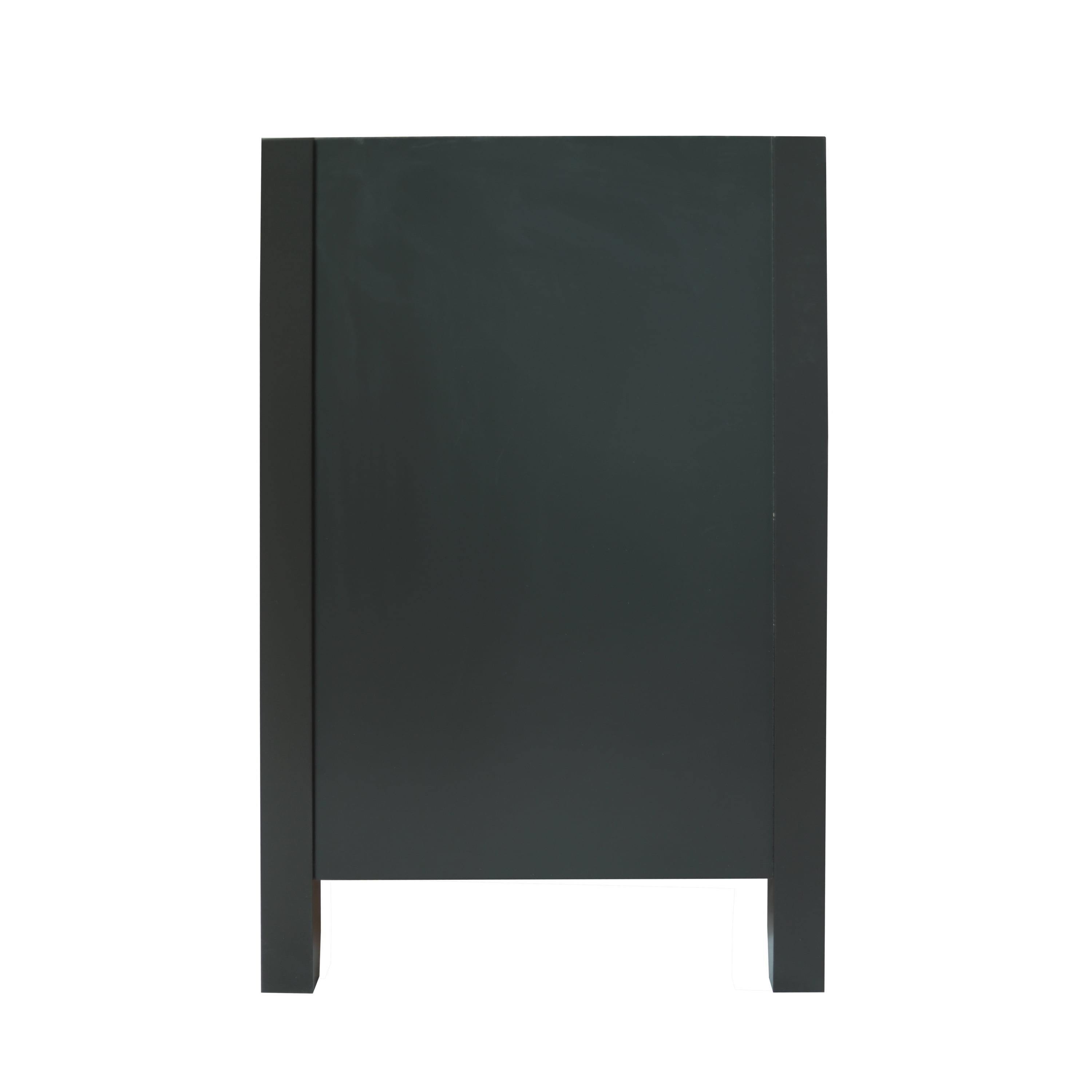 Design House Dawson 24-Inch Bathroom Vanity Cabinet, Fully Assembled, 2-Door Freestanding, Comfort Height 34 in., Sherwin-Williams® Iron Ore, Matte Black Hardware, 228411-IO-FA