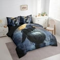 thumbnail image 3 of jejeloiu Dark Style Bedding Comforter Set 7-Piece,Country Raven Bird King Bedding Sets,Black Crow Bed Sheets For Men Women,Breathable Home Decor Reversible, 3 of 8