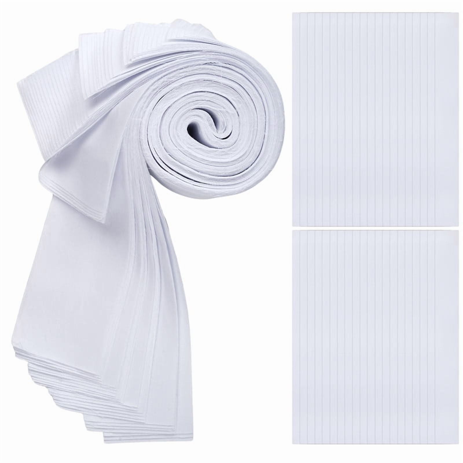 40PCS Jelly Roll Fabric, 2.5x39 Inches (6.5x100 cm) White Cotton Fabric Quilting Strips, Jelly Rolls Patchwork Craft Cotton for Quilting and Sewing DIY Crafts（White Cloth Strip）