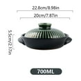thumbnail image 2 of Large Korean Ceramic Bowl with Lid and Platter, Sizzling Hot Pot for Dolsot Bibimbap, Soup, Casserole, Rice, 2 of 6