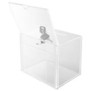 Eease Acrylic Donation Box with Lock for Fundraising and Suggestions