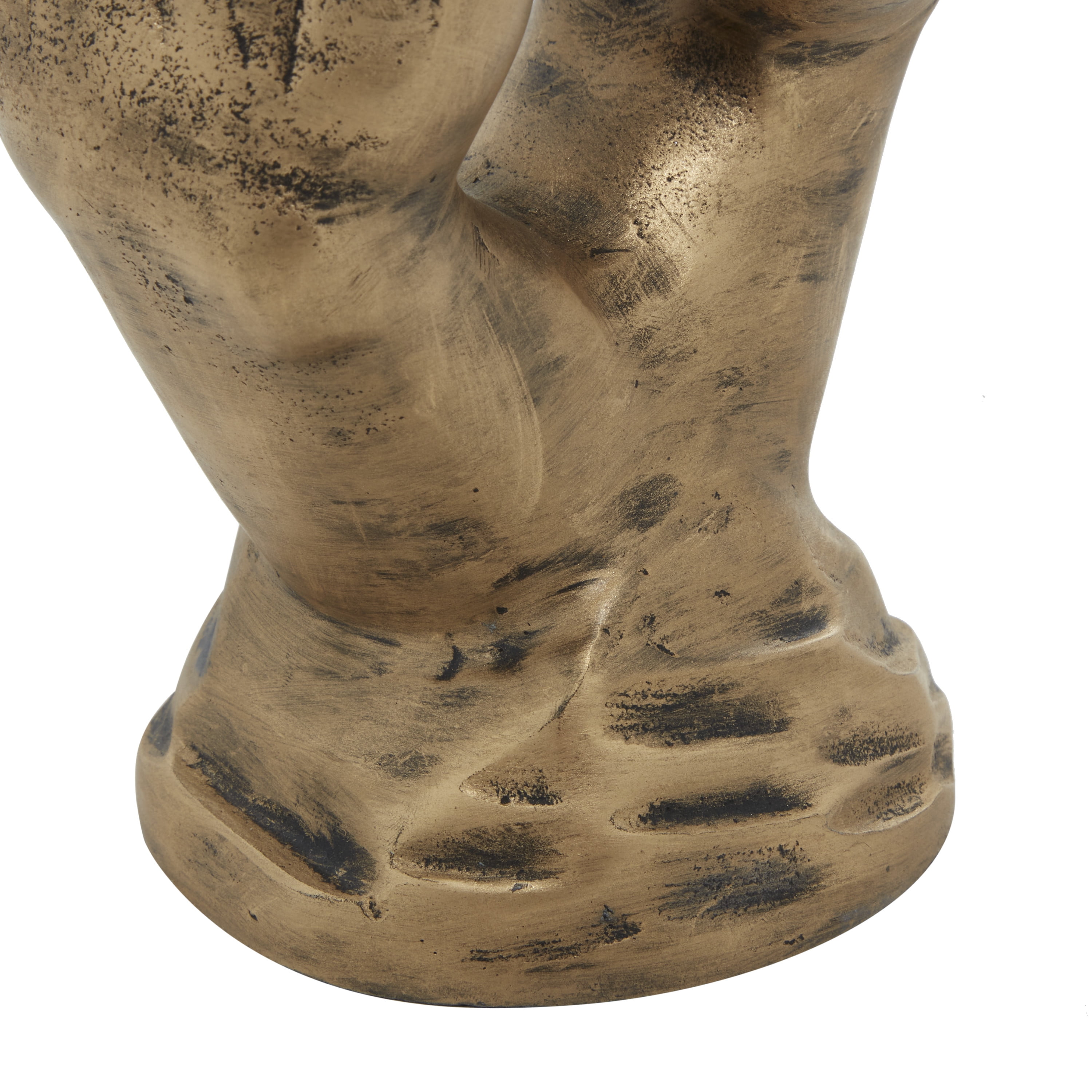 DecMode Gold Aluminum Traditional Abstract Sculpture