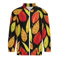 thumbnail image 3 of Lightweight Jacket for Men - Autumn With Leaves Cuteness Casual Zip Up Bomber Jacket Men Spring Fall Windbreaker Coat with Pocket, 3 of 6