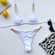 thumbnail image 4 of Traje de baño de 2 piezas para mujer, trajes de baño para mujer, conjunto de bikini patchwork para mujer, traje de baño de dos piezas con sujetador relleno, ropa de playa para mujer, 4 of 6