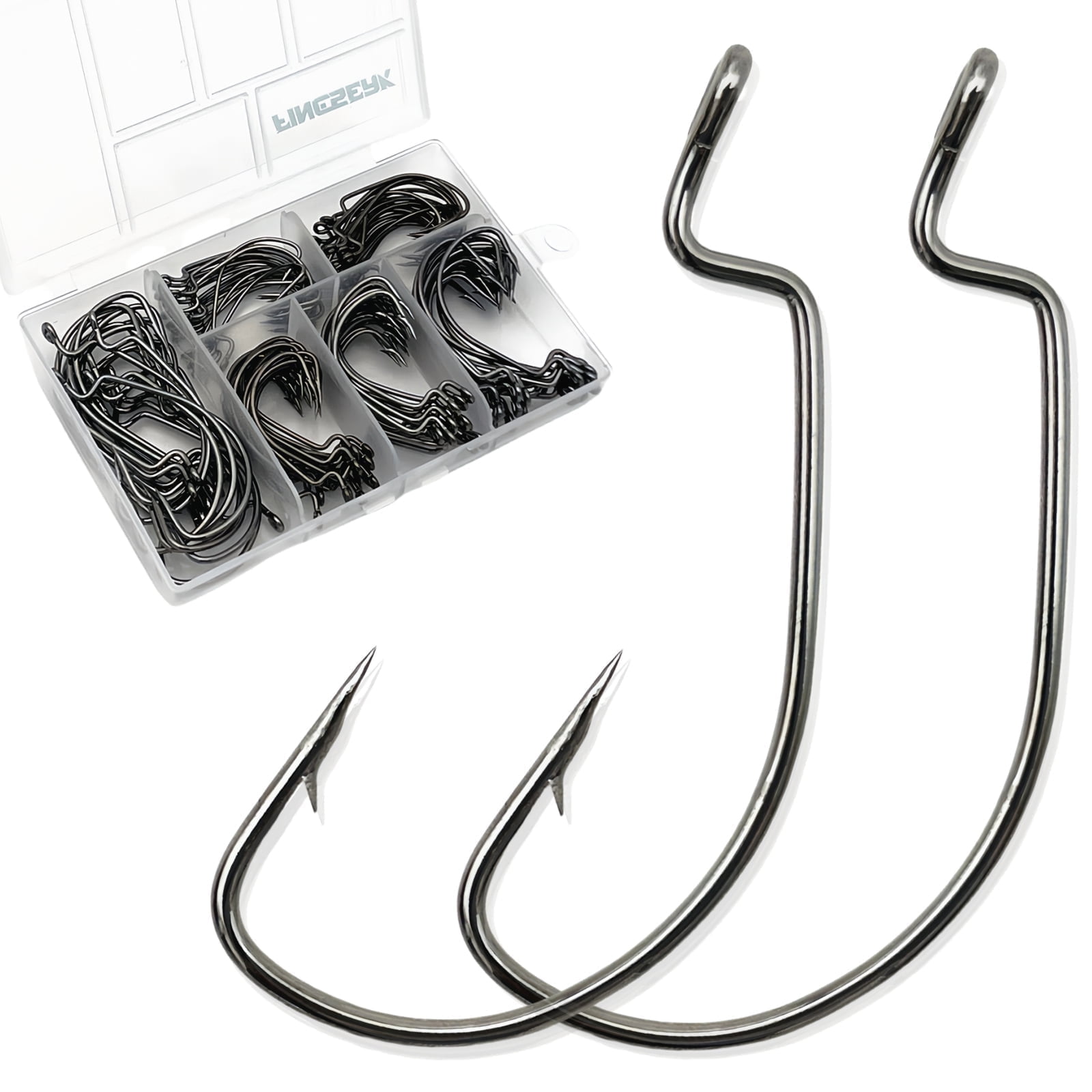 Circle Hooks Uxwuy Fishing Saltwater Catfish Hooks, Snelled Size