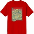 thumbnail image 4 of Sunflower Frame Crew Neck Short Sleeve Adult T-shirt-Medium-Red, 4 of 6