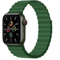 thumbnail image 1 of Magnetic Silicone Loop Band Compatible with Apple Watch Bands 38mm 40mm 41mm 42mm 44mm 45mm, Adjustable Loop Strap Soft Silicone Sport Wrist Band for Apple Watch Series 7 45 mm Series SE 6 5 4 3 2 1, 1 of 6