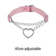 thumbnail image 4 of Collar gótico de cuero rosa para mujer, Gargantilla con remaches de corazón, estilo Harajuku, Punk, 4 of 4